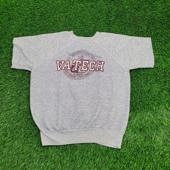 Vintage Virginia-Tech Sweatshirt Womens Large 20x21 Gray - Picture 1 of 10